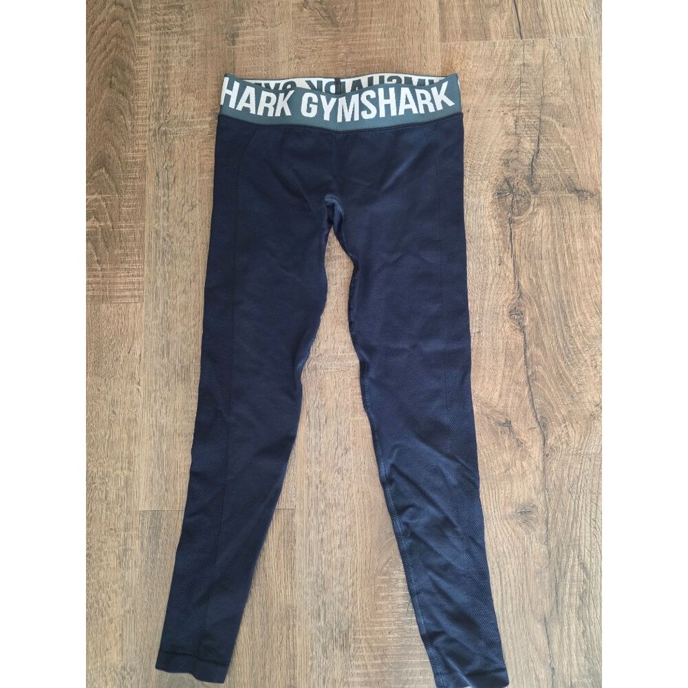 Gymshark Blue Leggings Spell Out Waist size XS - GUC